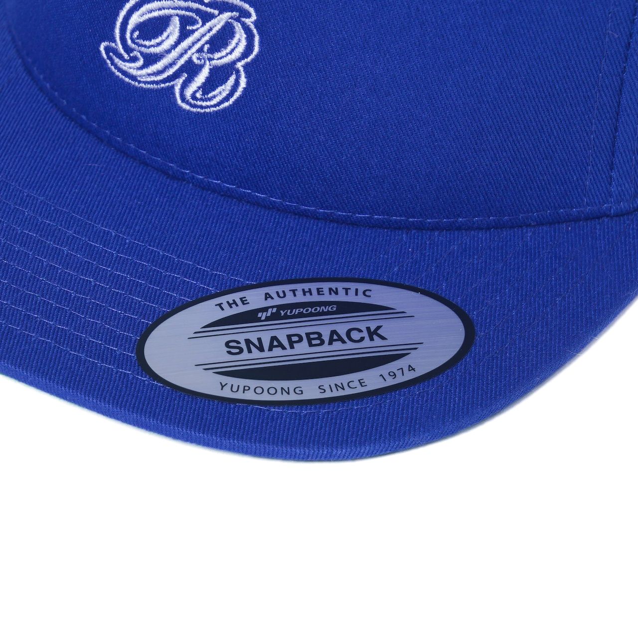 PINSTRIPE EMBROIDERY CAP (ROYAL)｜ピンストライプ ロゴ刺繍 ベースボールキャップ｜CR-26SS010