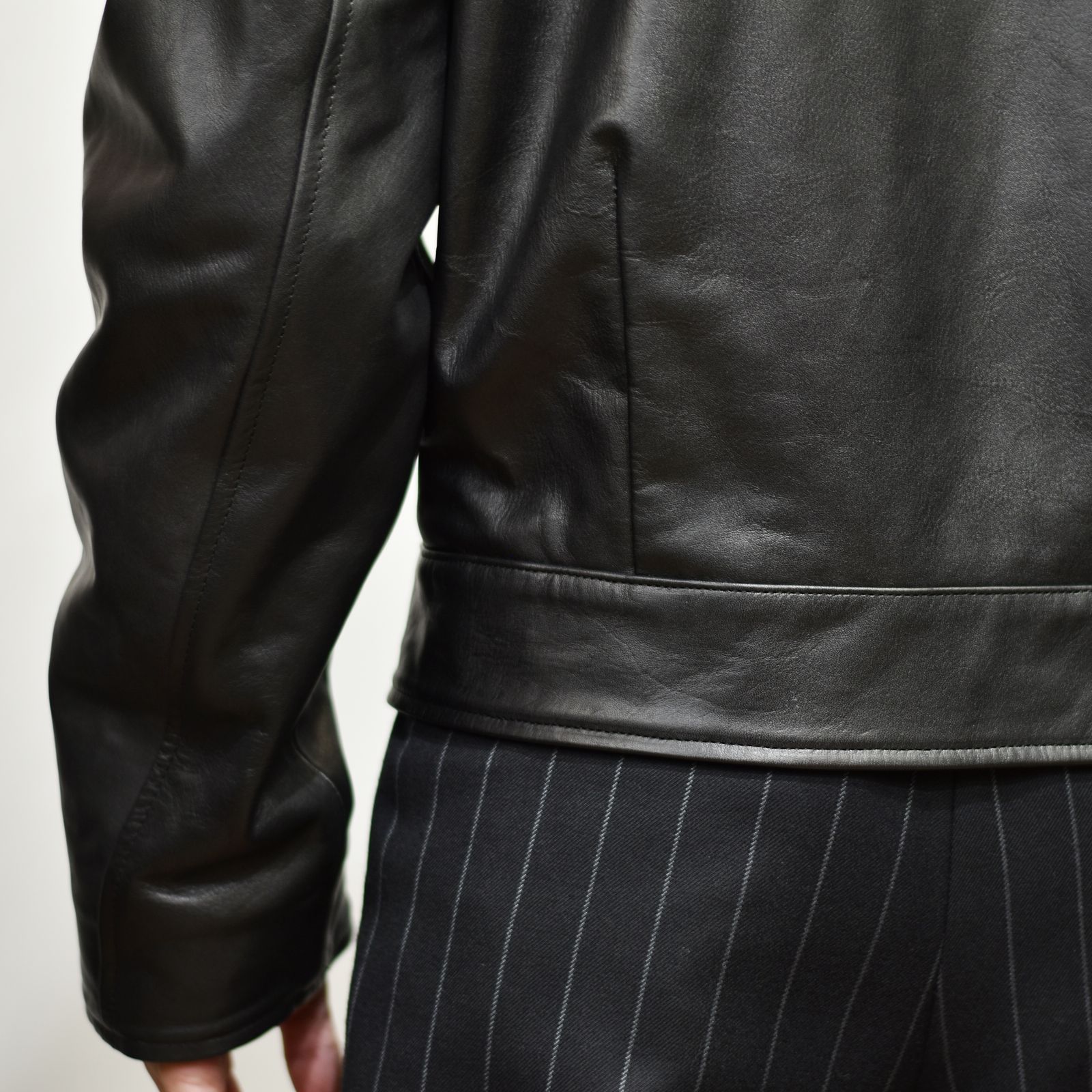 【char-ley】RENARD フライトジャケット　Sサイズ　ブラック LOEFF＞ラムレザー フライトジャケット UNISEX