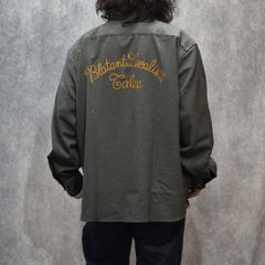 "BLATANT LOCALISM" OPEN COLLAR ROUND L/S SH (CHARCOAL)｜オープンカラー ラウンド 長袖シャツ｜CL-25AW038