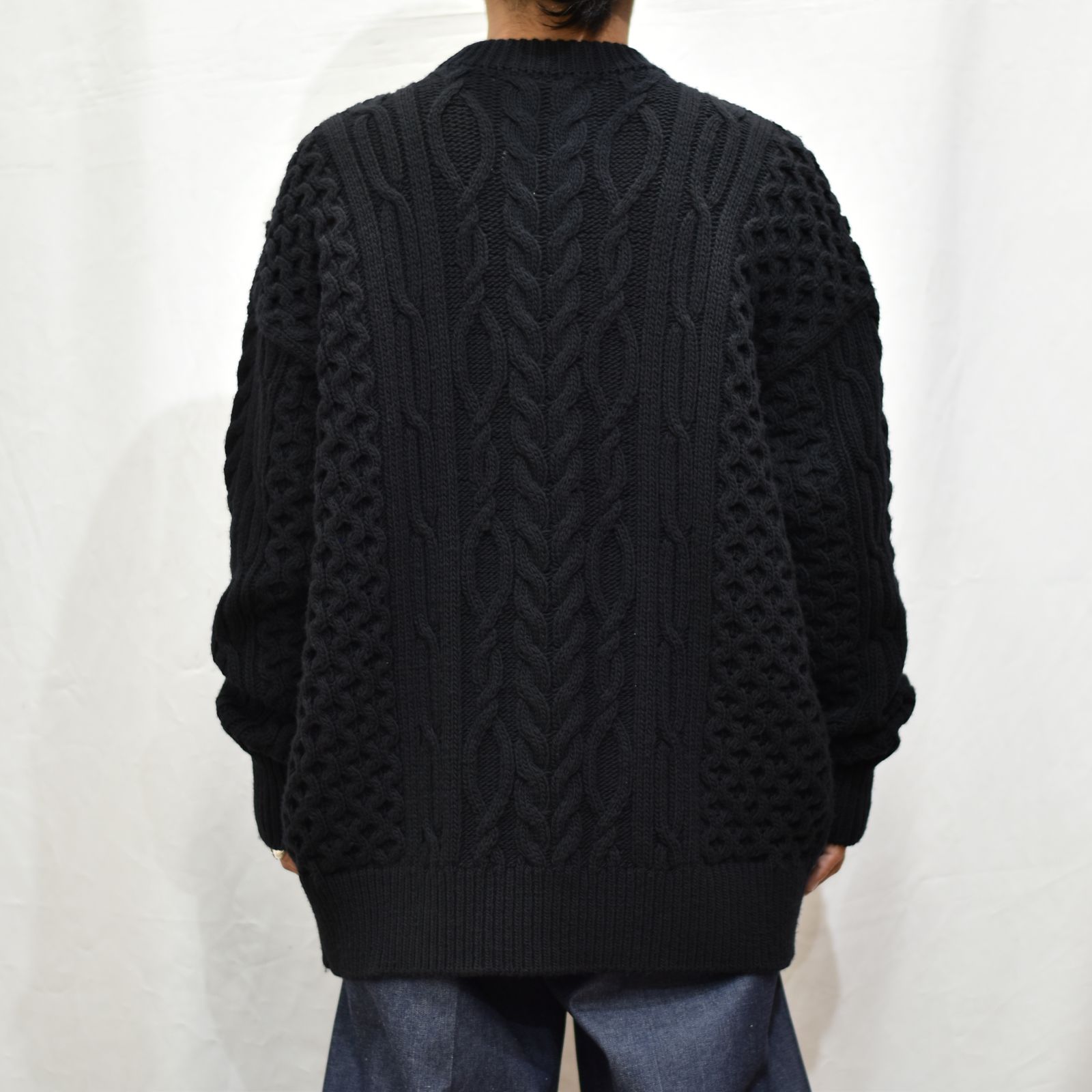 JOHNLAWRENCESULLIVAN - ZIPPED FISHERMAN KNIT SWEATER