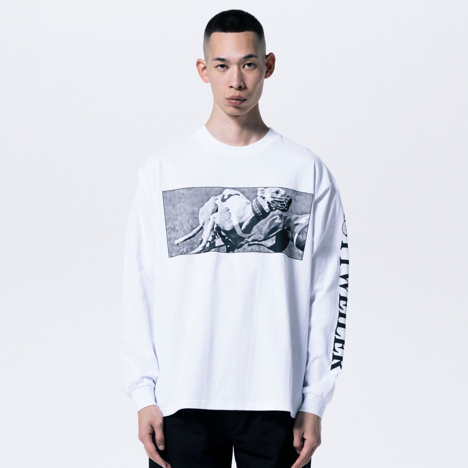 予約商品｜DOGRACE LS TEE （WHITE）｜ロングスリーブ プリントTシャツ｜入荷：2026年4月予定