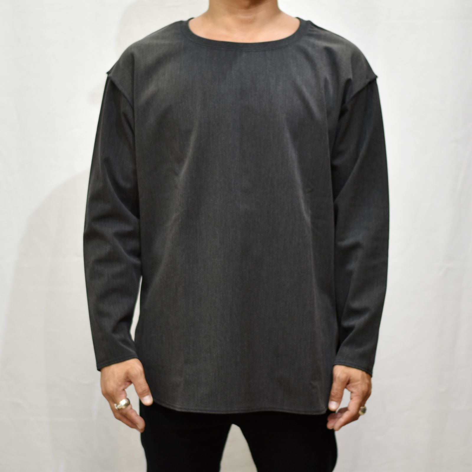 ポリエステルレーヨンアクリル ストレッチ カットソー （GRAY）