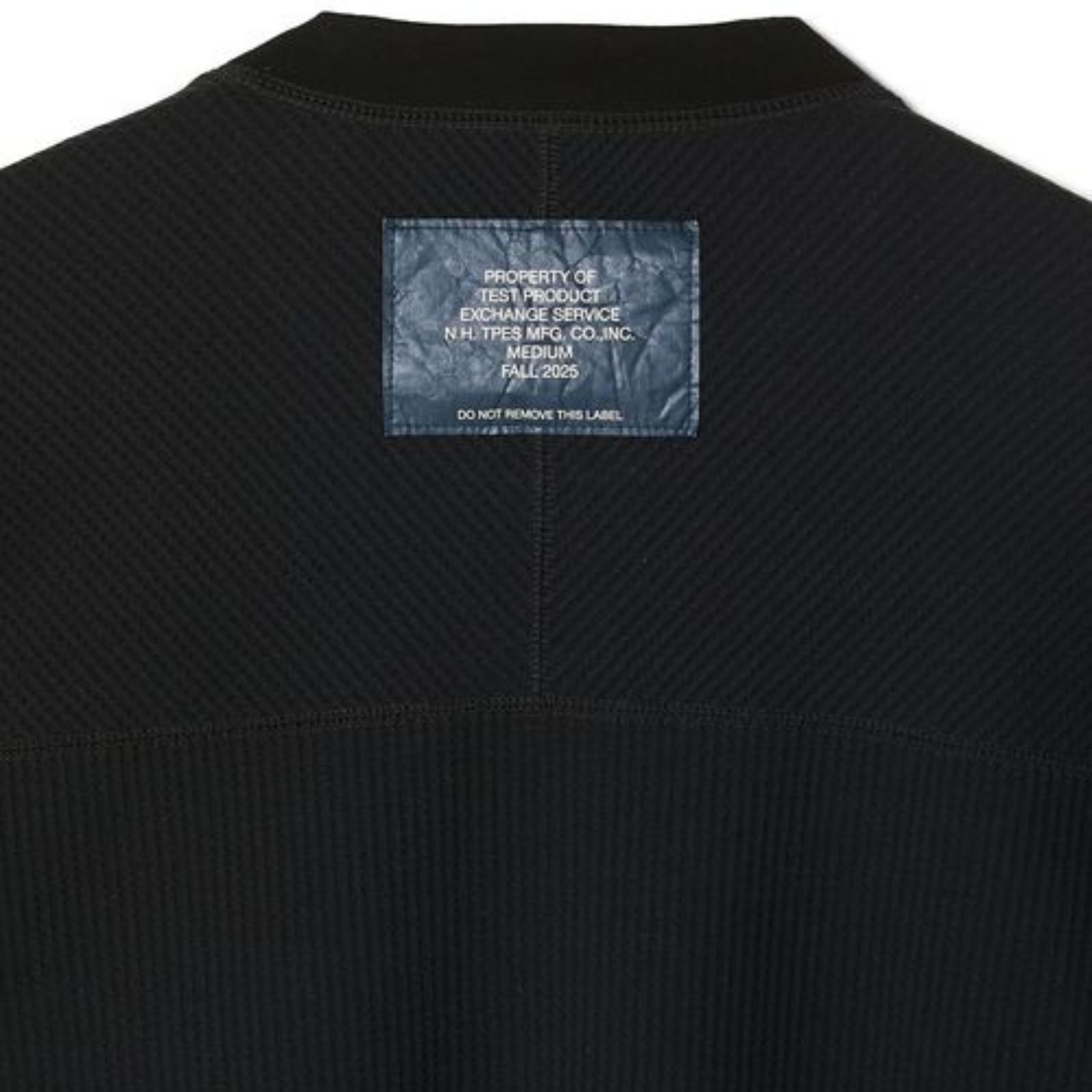 EXCHANGE SERVICE TOPS T-SHIRT （BLACK）｜ワッフル ロングスリーブ｜9252-CS04-012