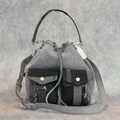 TOOL BAG  (MULTI BLACK DENIM) | バケットバッグ 巾着バッグ