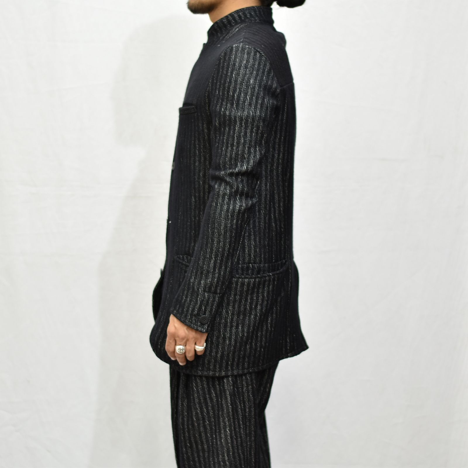 WOOL COTTON BTTON FRONT JACKT UNILINED”