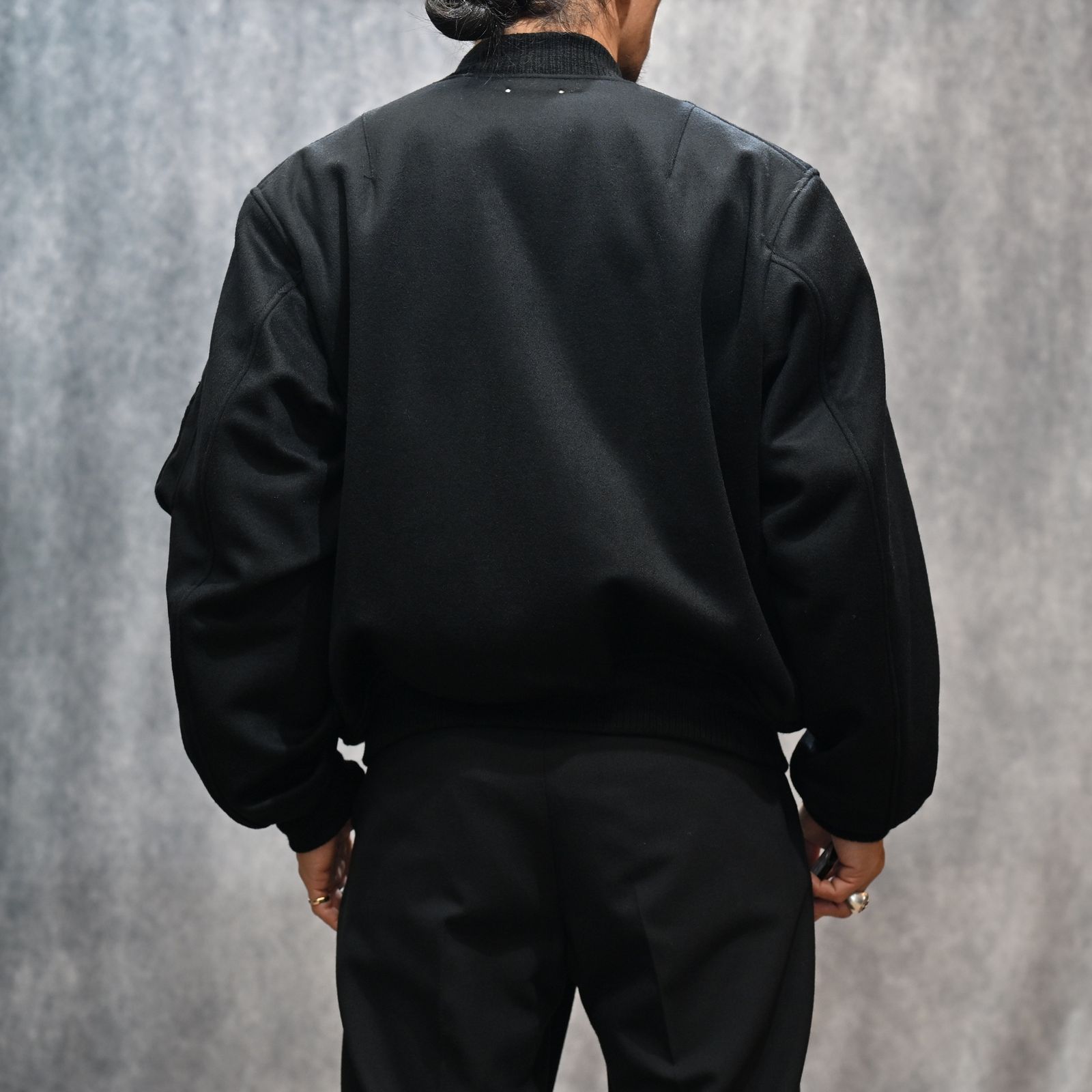 Wool Meiton Bomber JKT （BLK）｜ウールメルトン ボンバージャケット フライトジャケット｜2511-9001