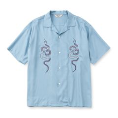 EMBROIDERY SNAKE S/S SH ＜MIHO MURAKAMI DESIGN＞ (Lt.BLUE)｜× 村上実帆 スネーク 刺繍 半袖シャツ｜CL-26SS001MM