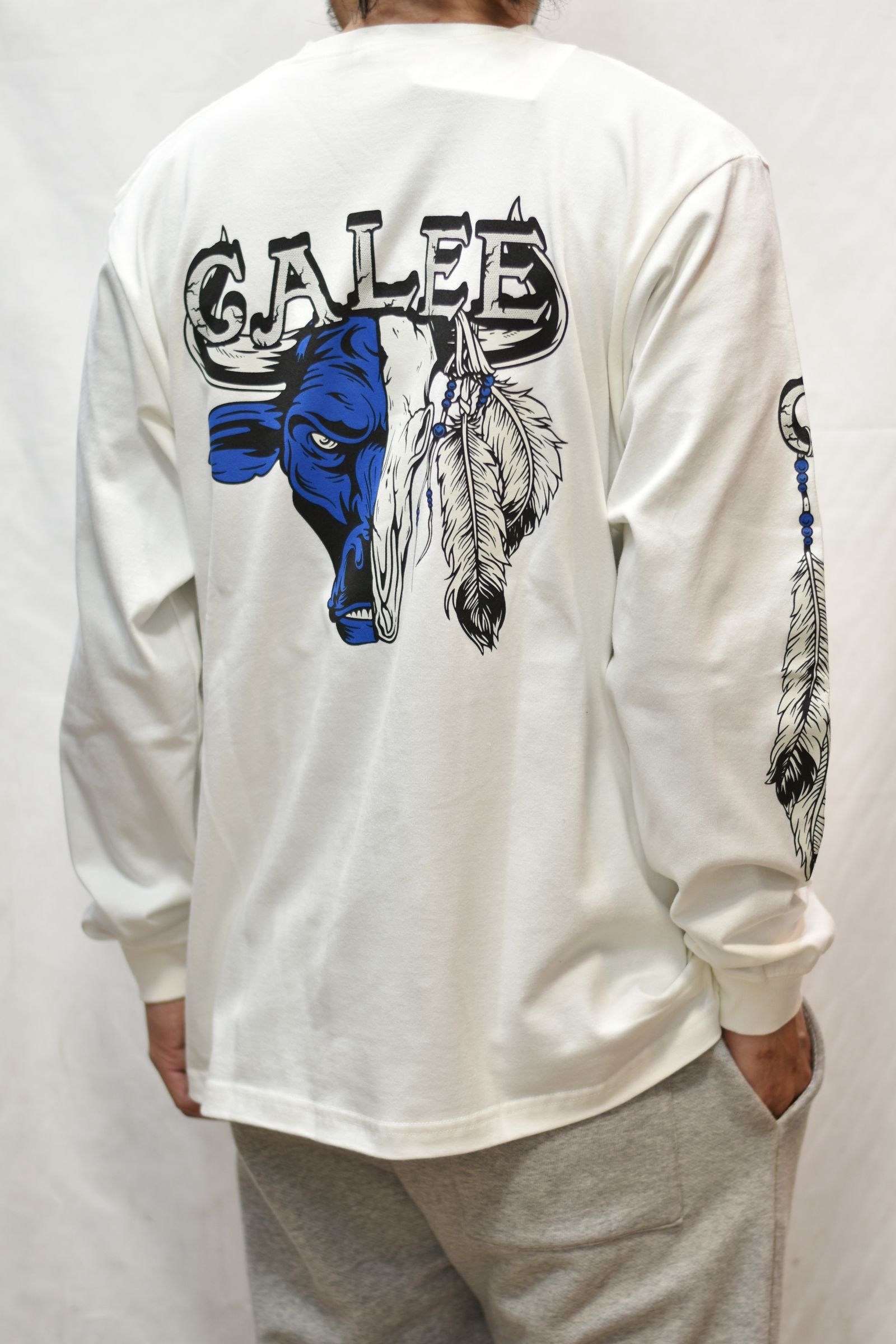 MULTI PRINT L/S TEE (WHITE)
