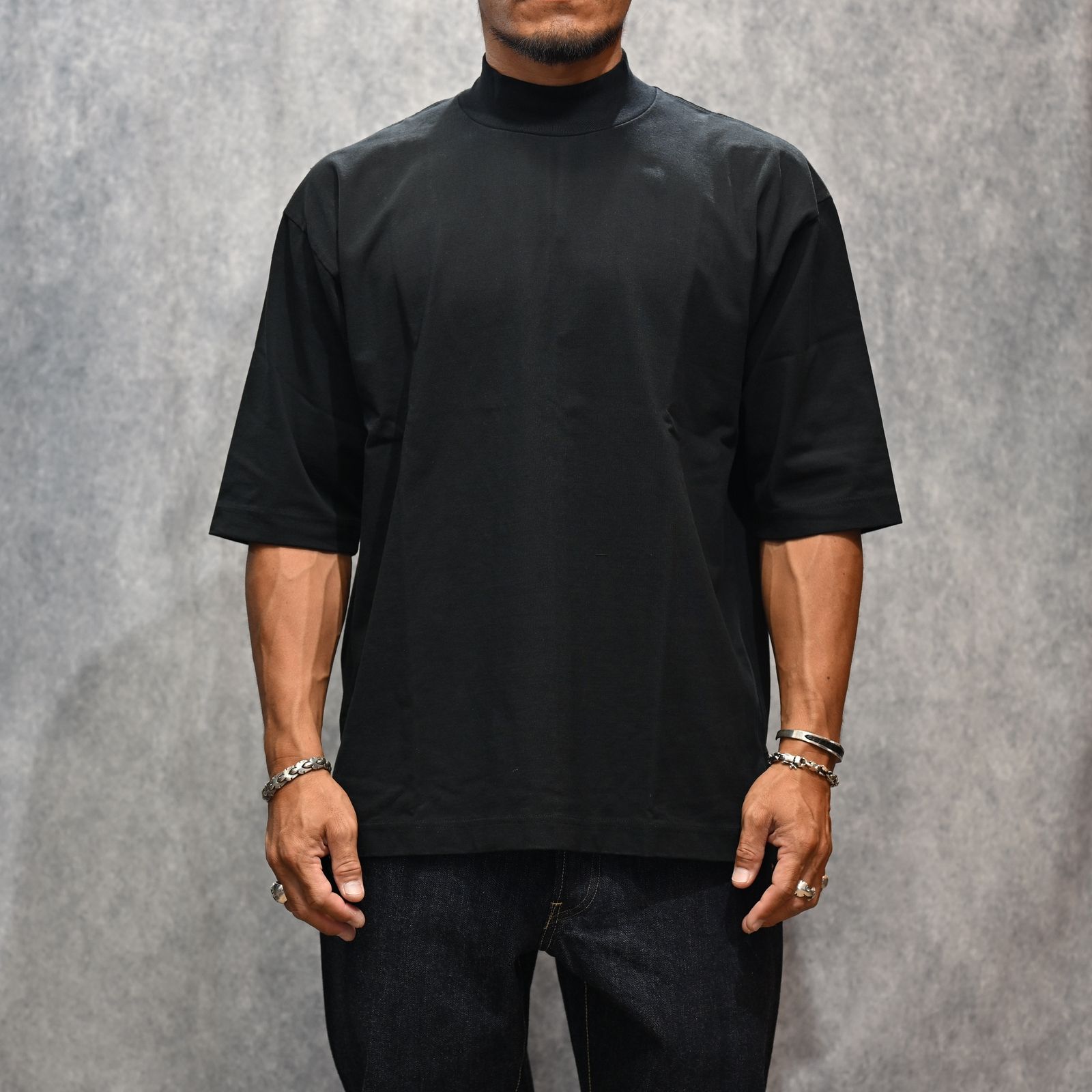 Heavyweight Mockneck T-SH （BLK） / モックネック カットソー （ブラック） / 2508-4002
