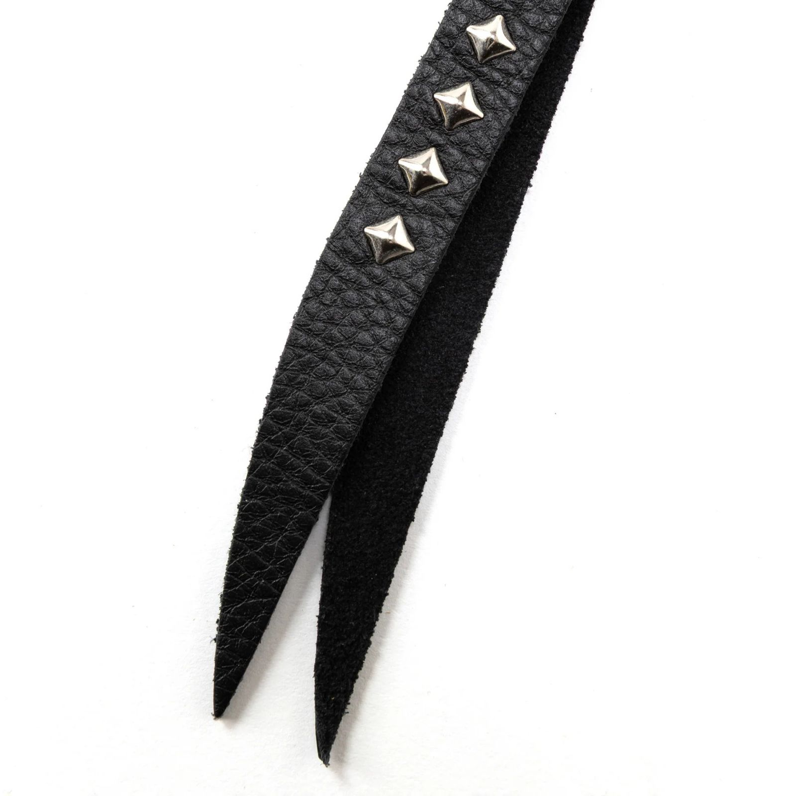 STUDS LEATHERS SHORT KEY RING (BLACK)｜キーリング・キーホルダー｜CL-26SS007LE