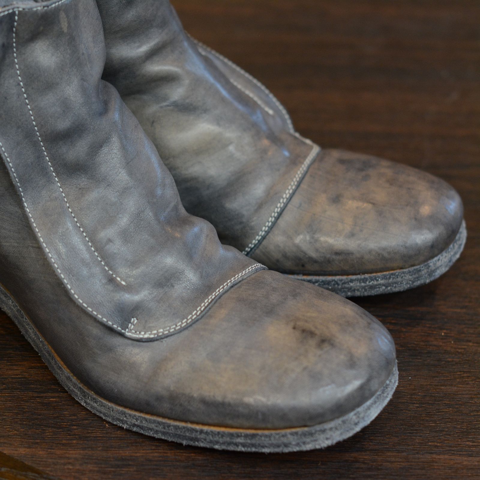 HORSE LEATHER WF-1 WRAP FRONT W/ZIP LINED LEATHER SOLES