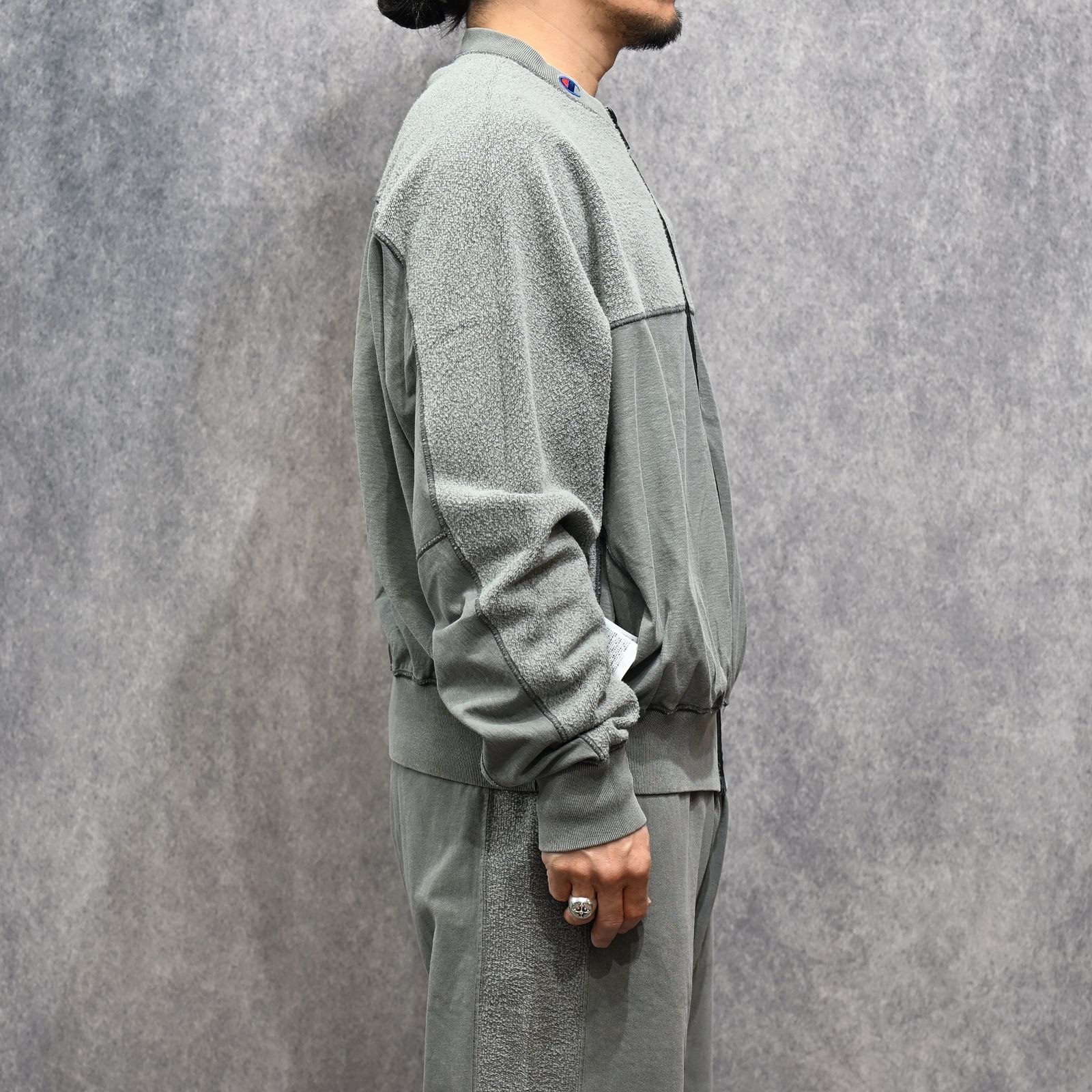 N.HOOLYWOOD × Champion｜REVERSIBLE CARDIGAN （GRAY / グレー）｜リバーシブルカーディガン｜C8-D020