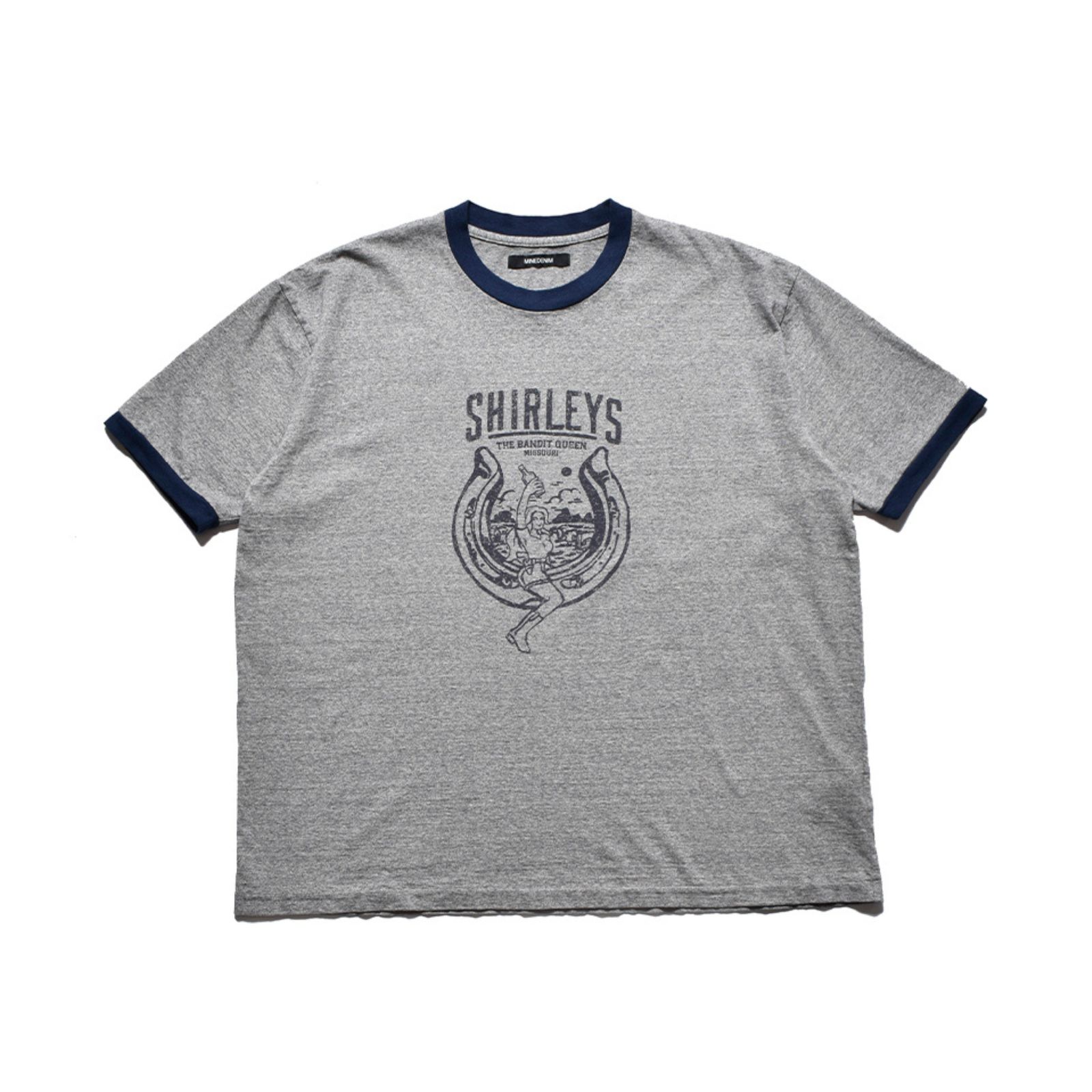 SHIRLEYS Ringerneck T-SH （GRT） /  リンガー プリントTシャツ （グレー） 2503-4003