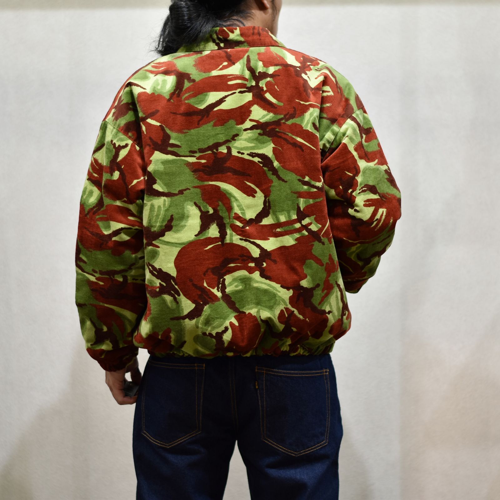 CALEE - British camouflage pattern corduroy harrington jacket