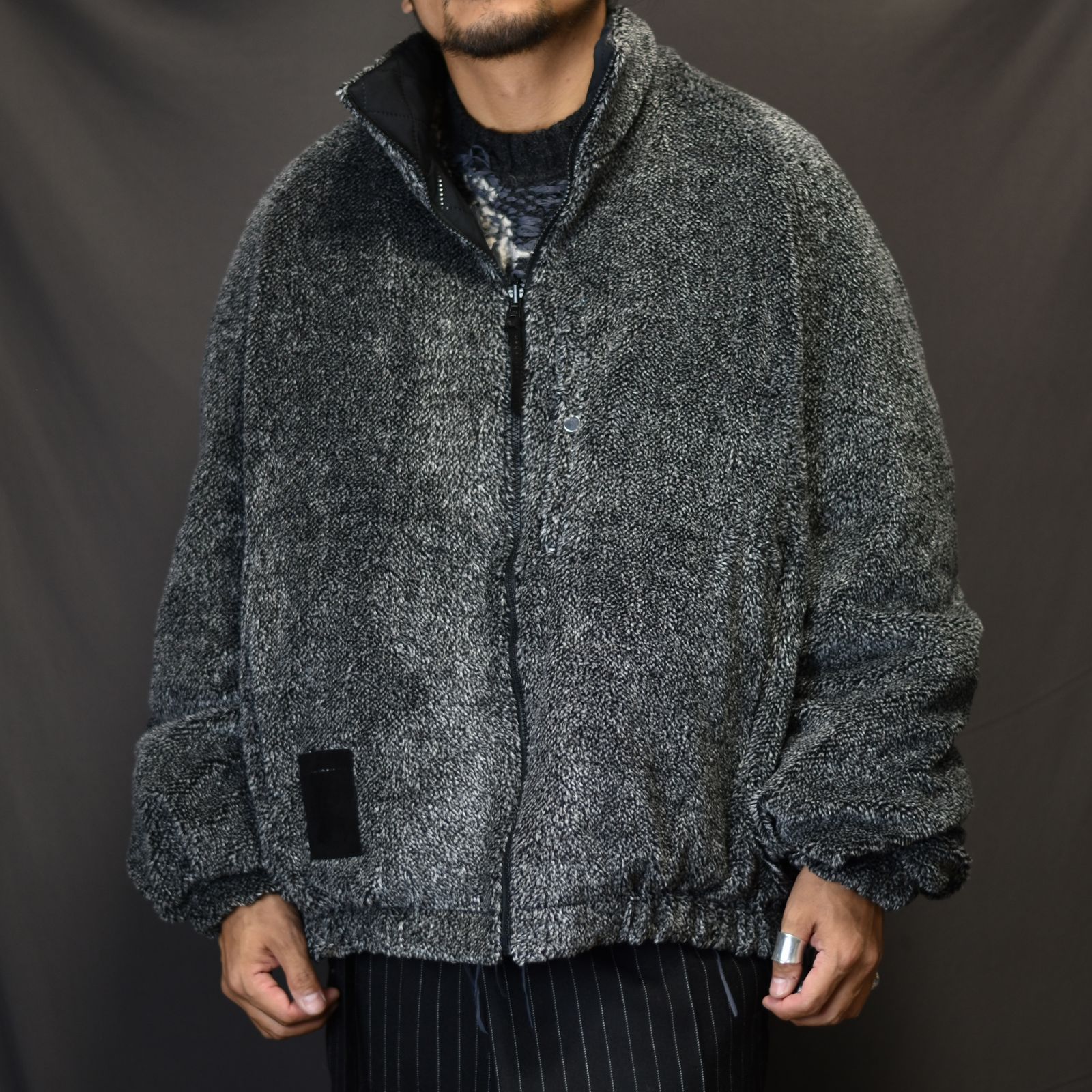 リバーシブルハイネックブルゾン / LB23AW-BL03-PSK (BLACK)