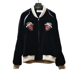 VELVETEEN YAMA KING EMBROIDERED SOUVENIR JKT (BLACK)｜閻魔大王 スーベニアジャケット・スカジャン 別珍｜PD25AJ07
