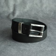 ダブルショルダーレザー 製品染めベルト （BLACK / ブラック）