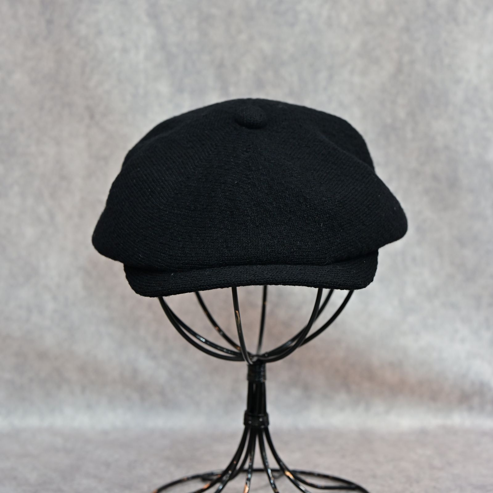 TWEED KNIT CASQUETTE （BLACK）｜ツイード ニット キャスケット （ブラック） PC-031-3650-10