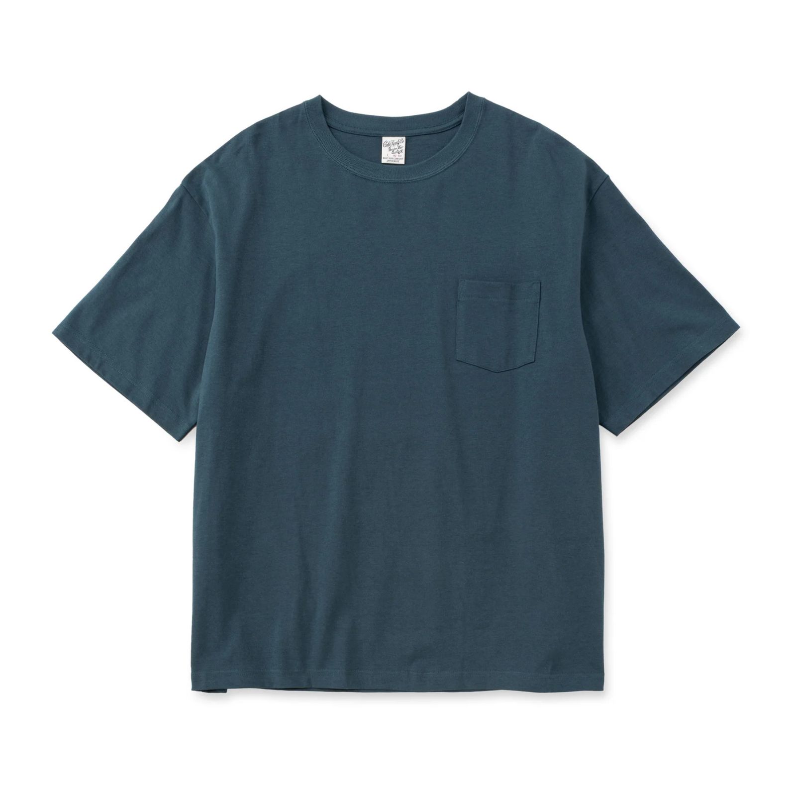 VINTAGE TYPE SNAKE LOGO POCKET TEE ＜NATURALLY PAINT DESIGN＞ (CHARCOAL NAVY)｜スネーク ロゴプリント ポケットTシャツ｜CL-26SS003NT