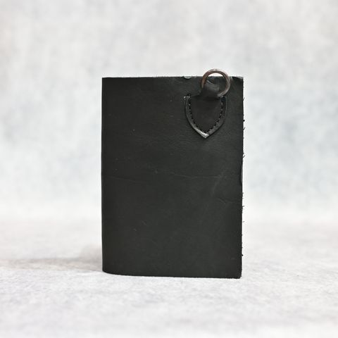 ダブルショルダーレザー製品染め 札入れ （BLACK / ブラック） 318-03