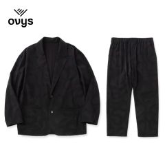 × OVYS SNAKE PATTERN NYLON T/T JACKET & PANTS (BLACK)｜× オーヴィーズ 蛇柄 ナイロン セットアップ｜ov-ls-jkpt-0001