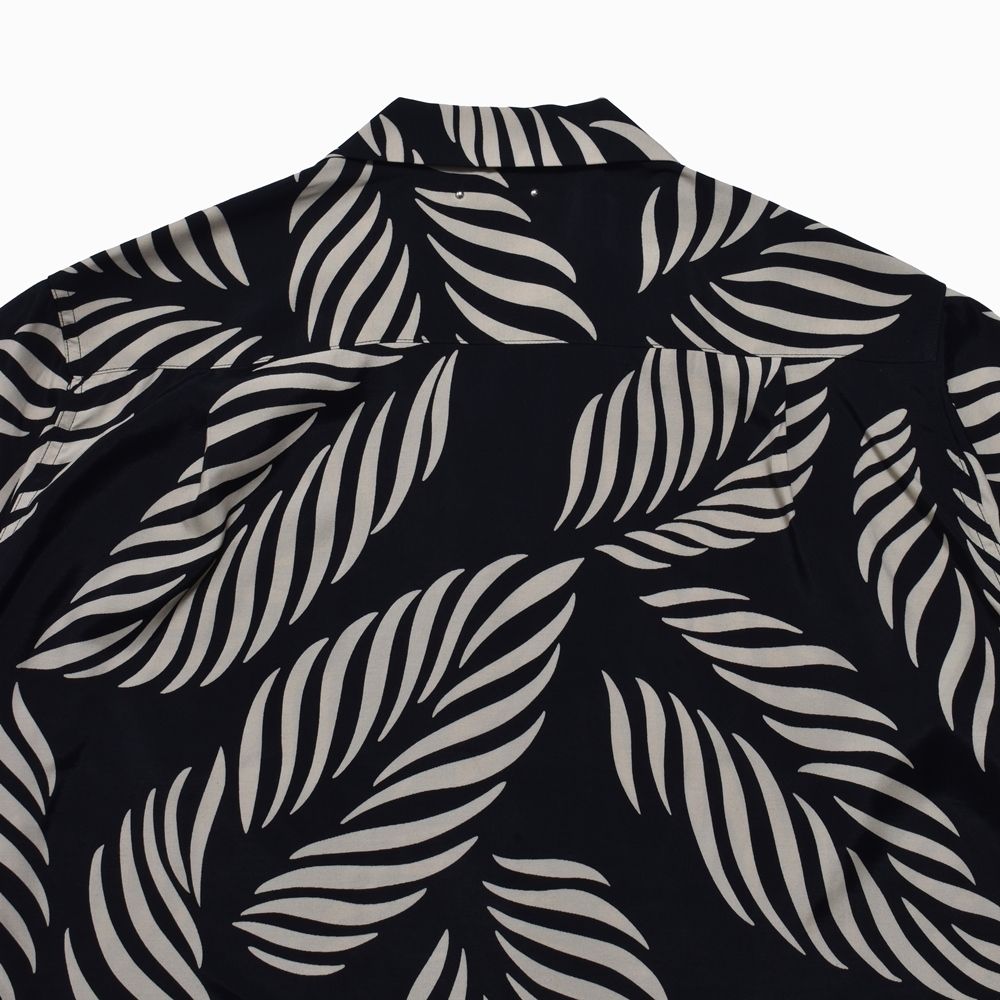 × WACKO MARIA Leaf Motif Hawaiian Shirt （BLACK×BEIGE） / ワコマリア アロハシャツ （ブラック×ベージュ） 25MND-WM001
