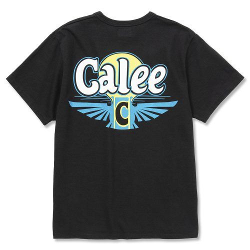 BINDER NECK CALEE WING LOGO VINTAGE T‐SHIRT (BLACK) / バインダーネック プリントTシャツ