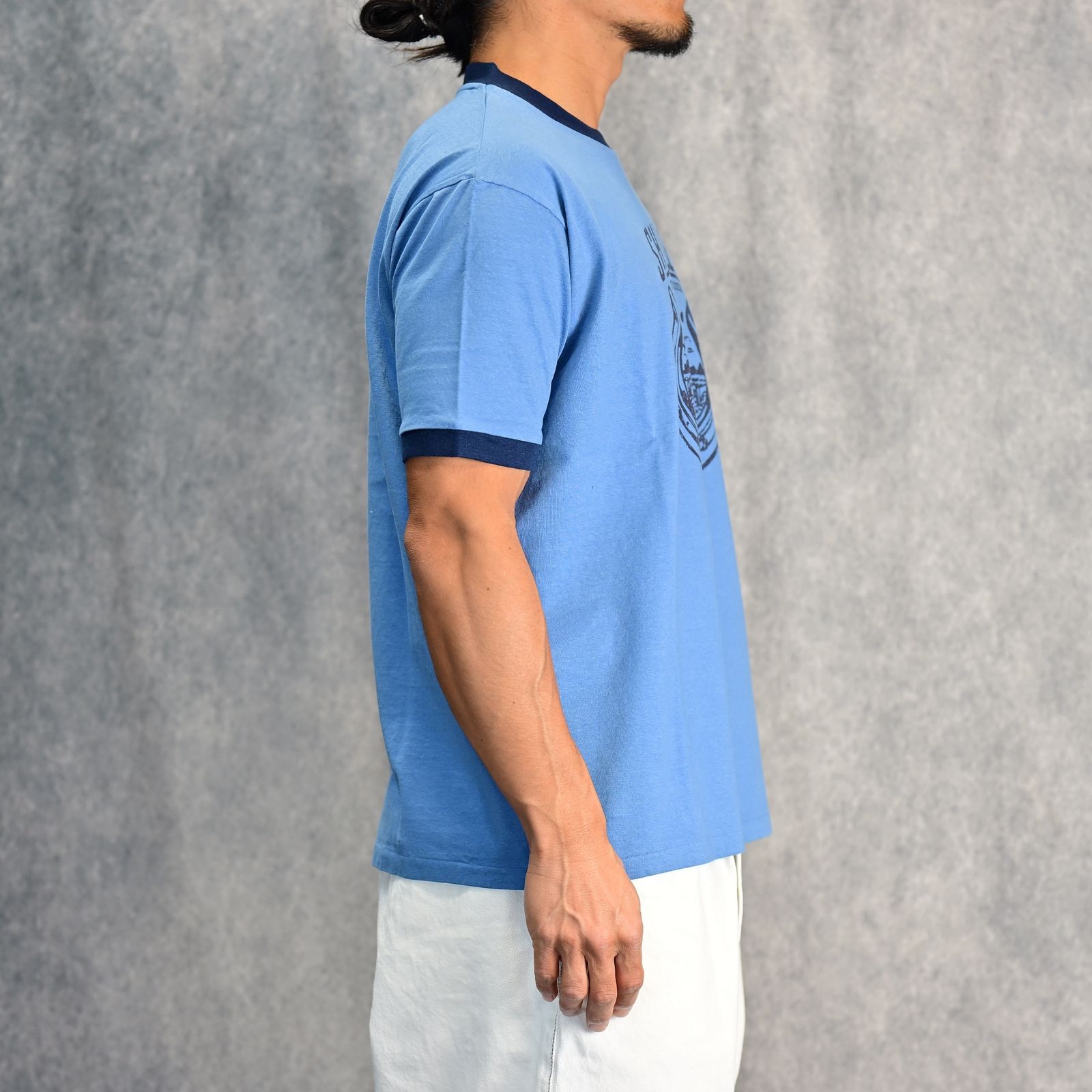 SHIRLEYS Ringerneck T-SH （BPT） /  リンガー プリントTシャツ （ブルー） 2503-4003