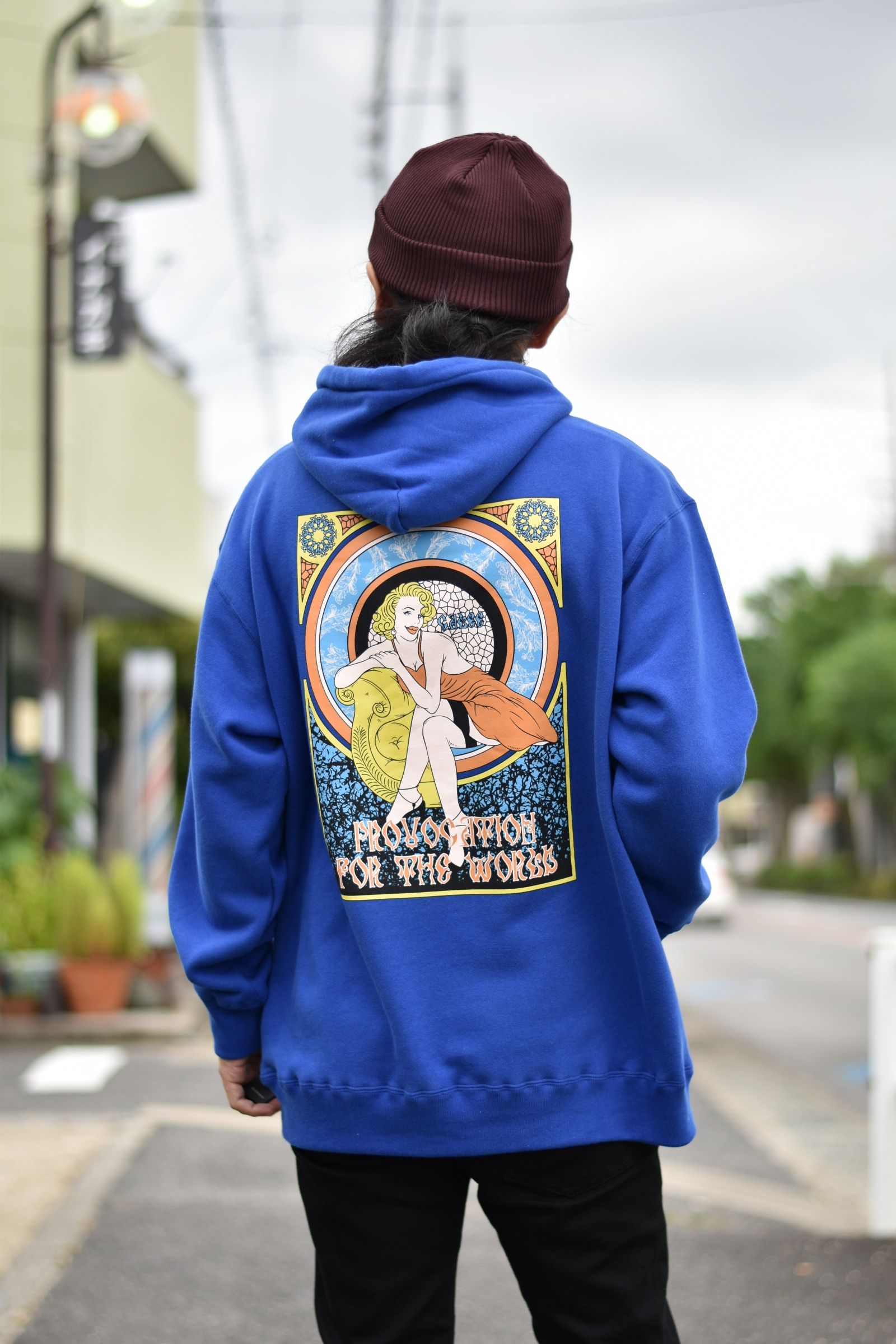 PROVOCATION FOR WORLD PULLOVER PARKA (BLUE)