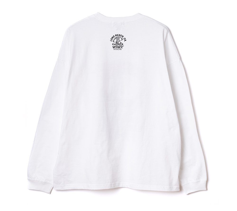 ×VENICE8 COFFEE HOUSE G.O.D DROP SHOULDER L/S TEE (WHT) / ドロップショルダー ロンT