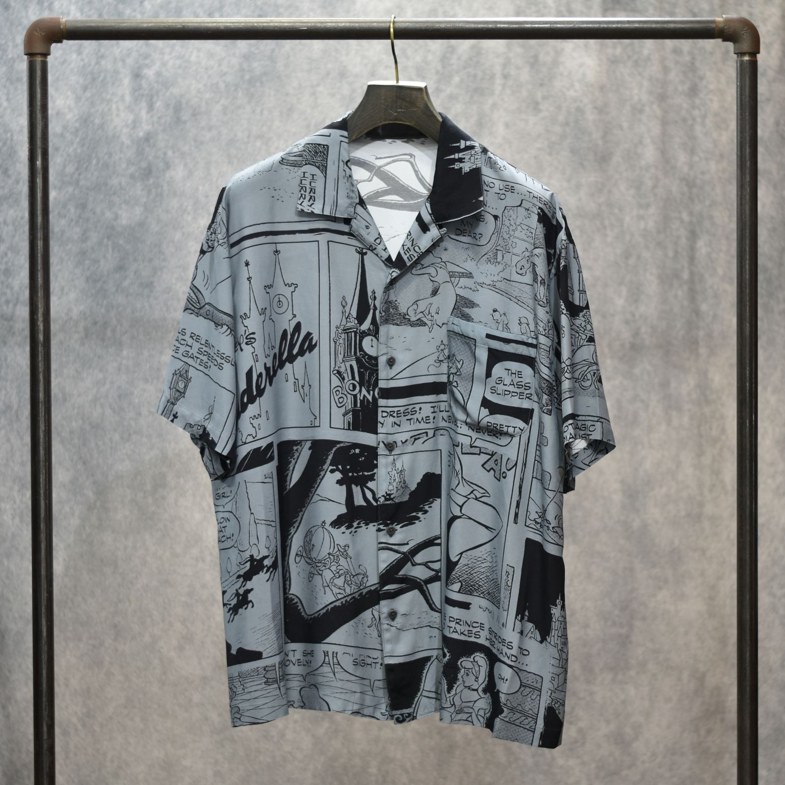DISNEY VC/PC ALOHA COLLECTION ALOHA SHIRT / CINDERELLA (BLACK) / アロハ シャツ / シンデレラ / DP-024-3285-10