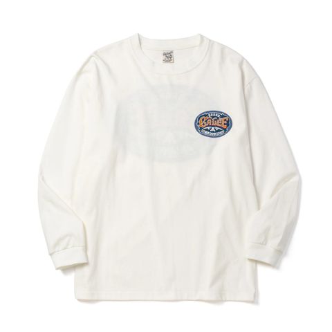 VINTAGE TYPE SIGNBOARD L/S TEE ＜NATURALLY PAINT DESIGN＞ (WHITE)｜プリントTシャツ｜CL-26AWNT002