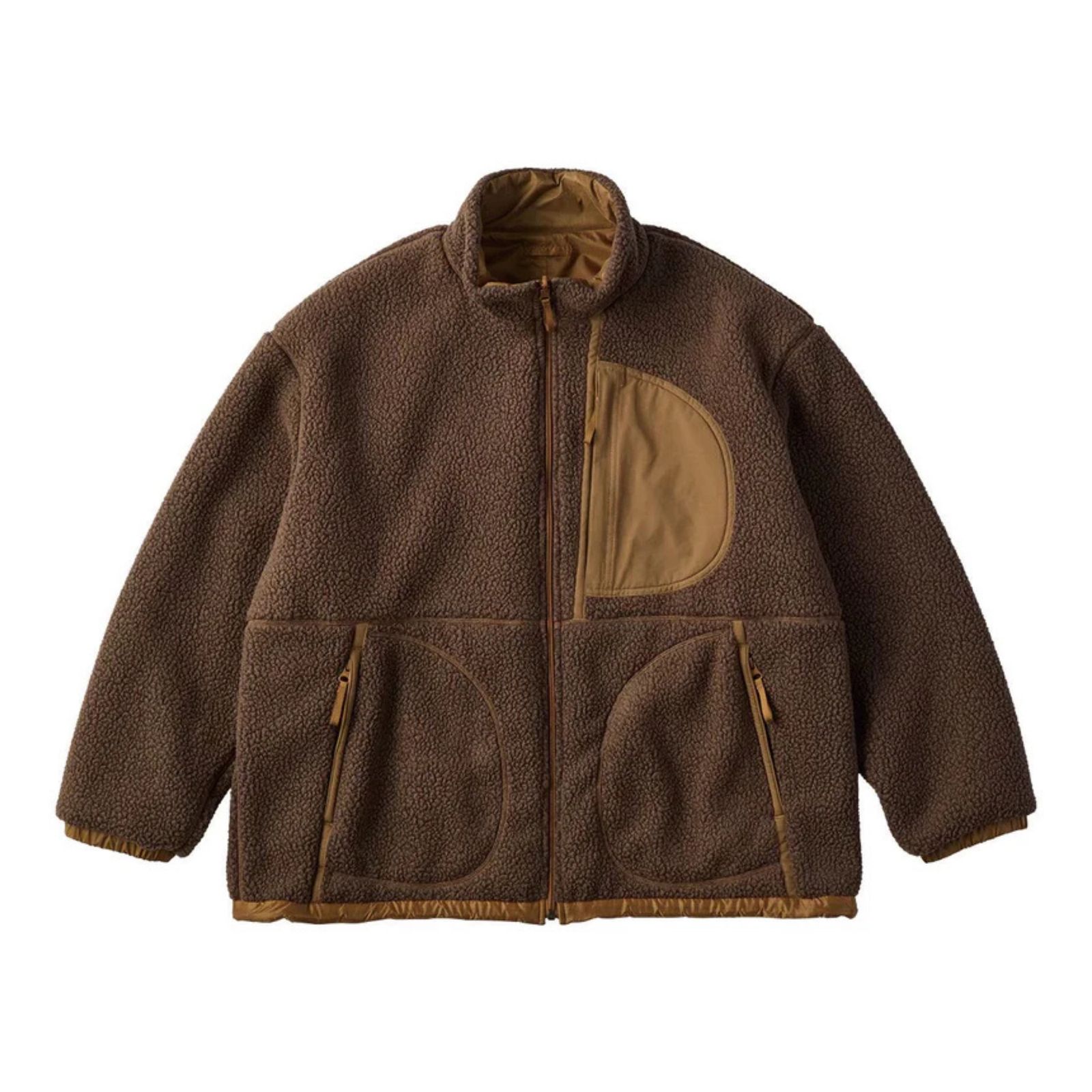 FLEECE LINER NYLON ZIP UP JACKET （BROWN）｜フリース リバーシブルジャケット （ブラウン） PC-022-3623-20