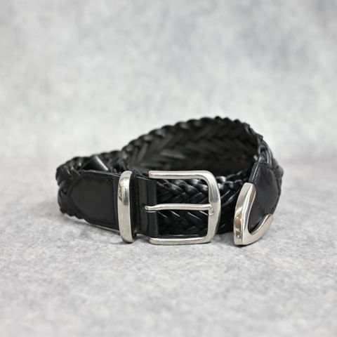 Leather Semi Wide Mesh Belt （BLK）｜レザーメッシュベルト｜MDLBT003