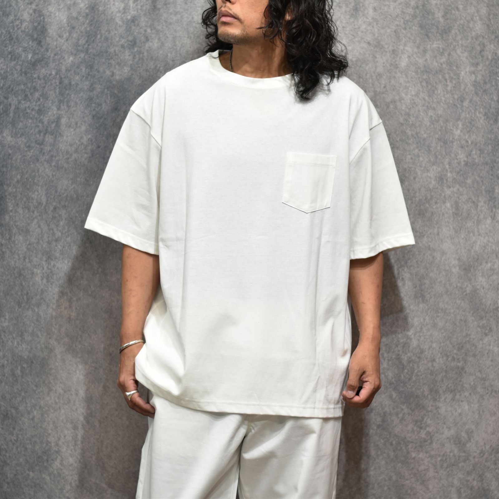 VINTAGE TYPE SNAKE LOGO POCKET TEE ＜NATURALLY PAINT DESIGN＞ (WHITE)｜スネーク ロゴプリント ポケットTシャツ｜CL-26SS003NT