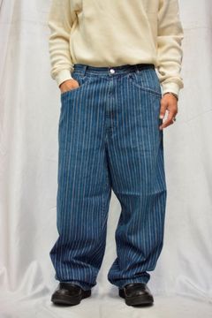 × DISNEY MICKEY MOUSE STRIPE DENIM PANTS
