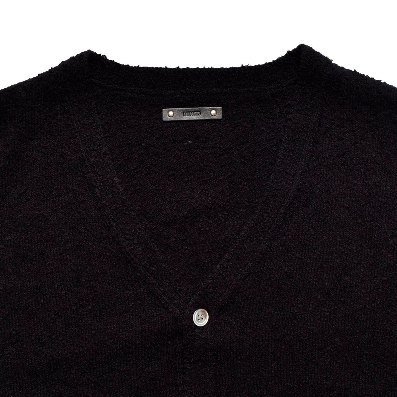 Grainy Cotton Knit Cardigan （BLK） / コットン カーディガン （ブラック）