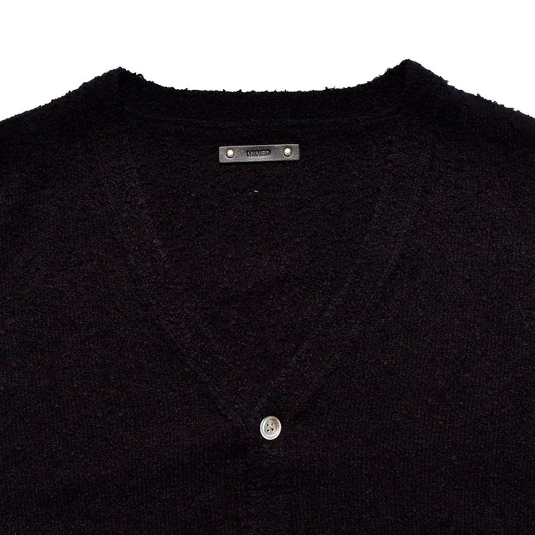 MINEDENIM - Grainy Cotton Knit Cardigan （BLK） / コットン