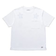 × M&M CUSTOM PERFORMANCE Star Embroidery Pocket Tee （WHT）｜× エムアンドエムカスタムパフォーマス 星刺繍 ポケットTシャツ｜MND-MM41