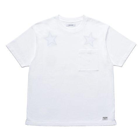 × M&M CUSTOM PERFORMANCE Star Embroidery Pocket Tee （WHT）｜× エムアンドエムカスタムパフォーマス 星刺繍 ポケットTシャツ｜MND-MM41