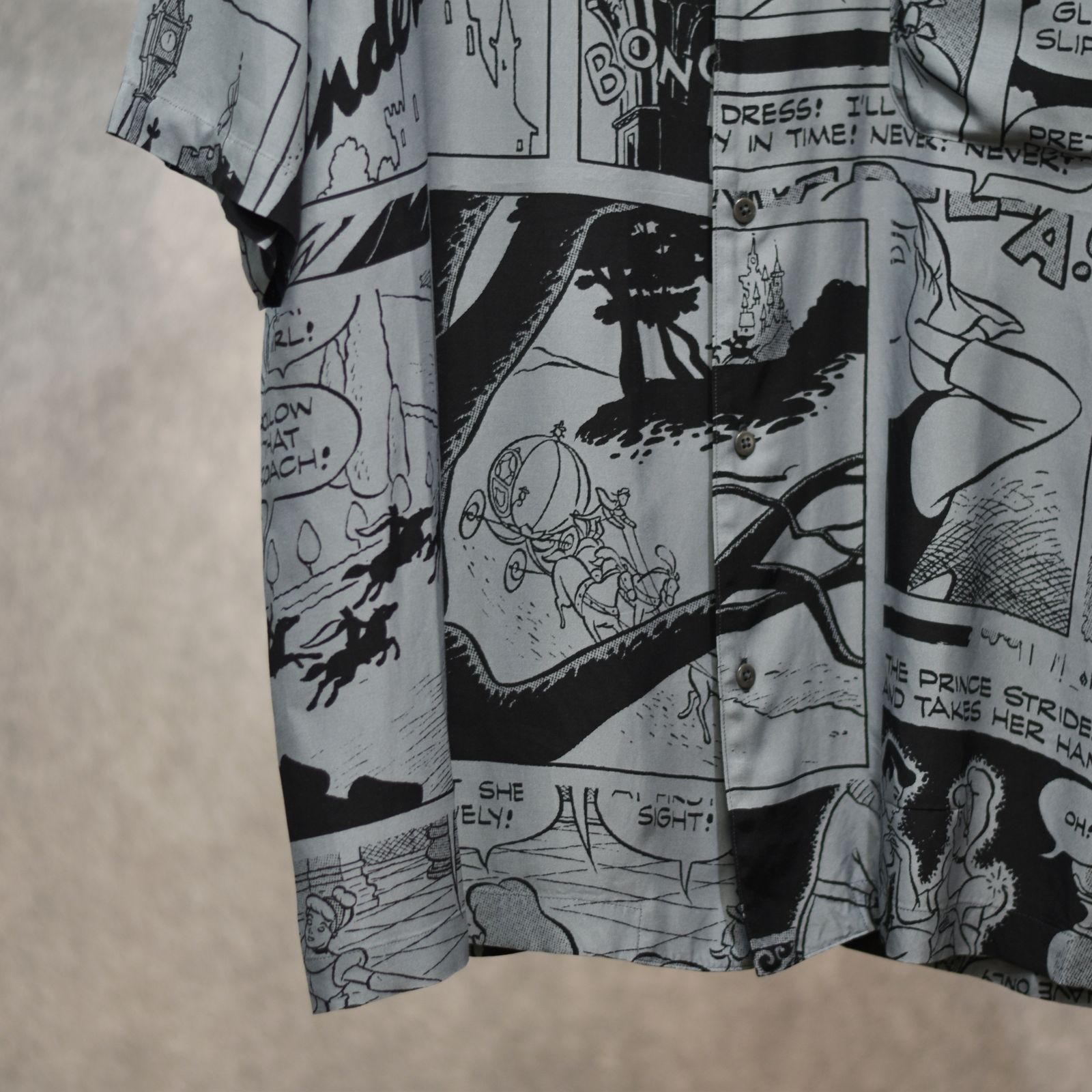 DISNEY VC/PC ALOHA COLLECTION ALOHA SHIRT / CINDERELLA (BLACK) / アロハ シャツ / シンデレラ / DP-024-3285-10