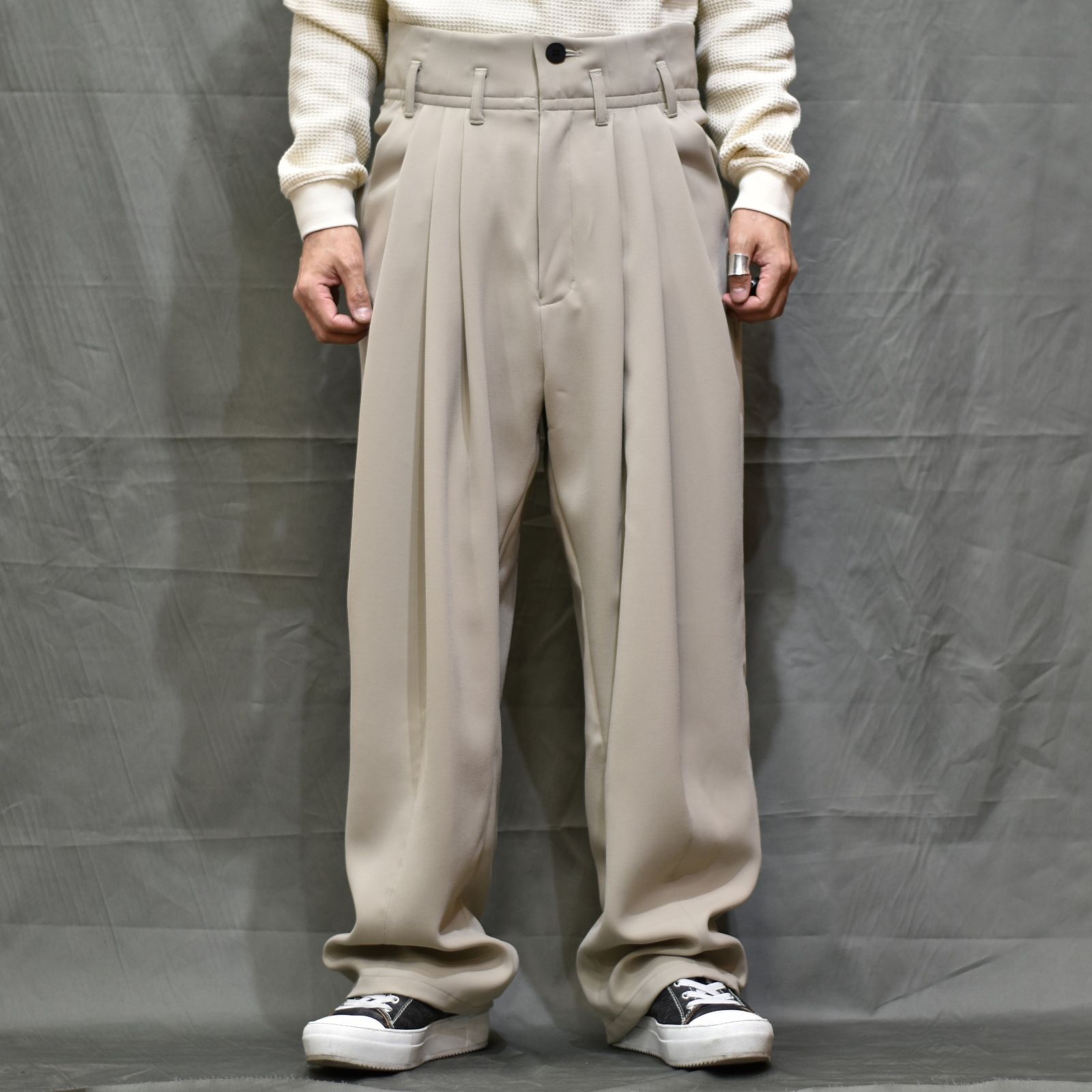 ハイウエストワイドパンツ / LB22SS-PT03-DT (BISCUIT)