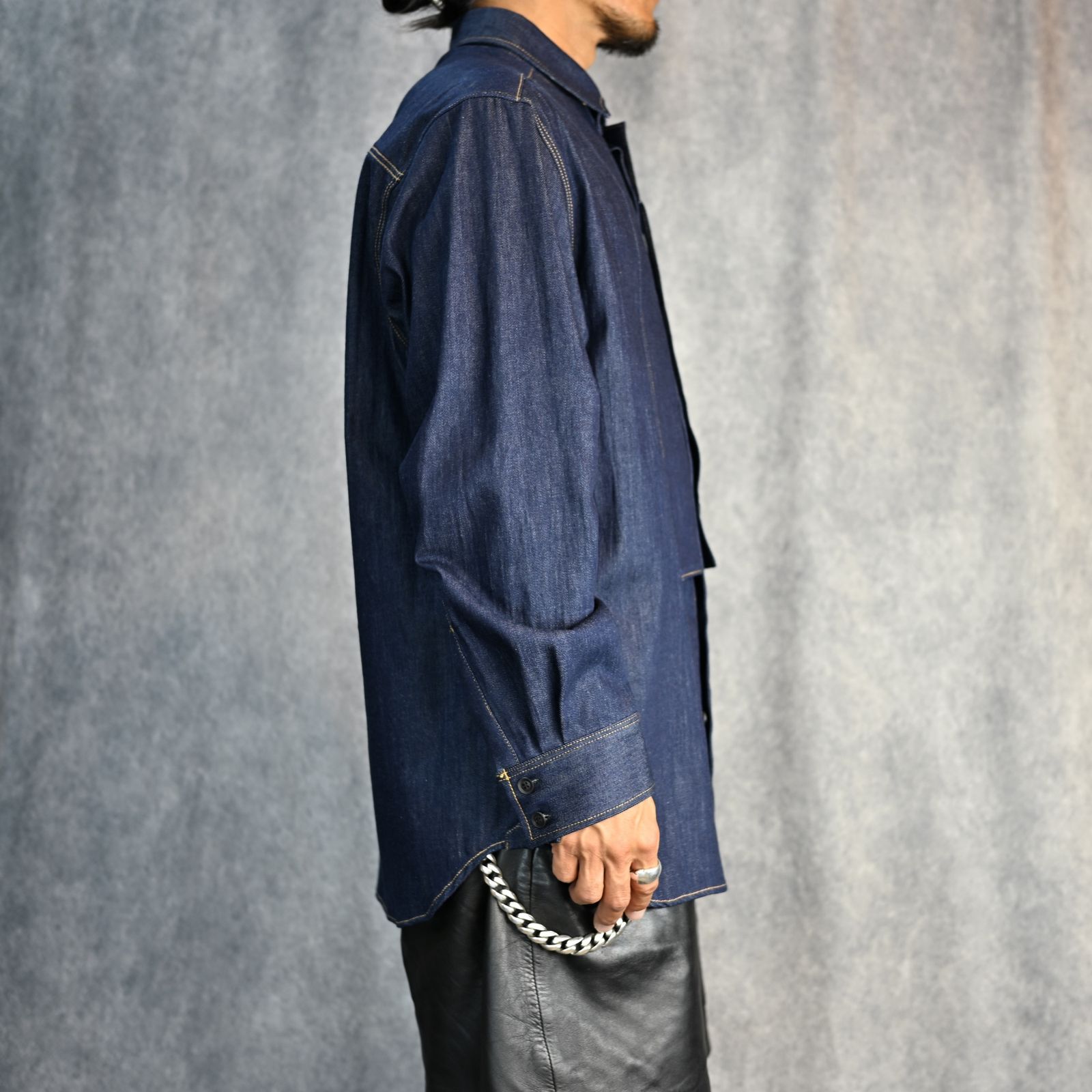 8OZ DENIM DOUBLE FRON SHIRT （INDIGO） / デニムシャツ （インディゴ） / HO-B44-023-1-03