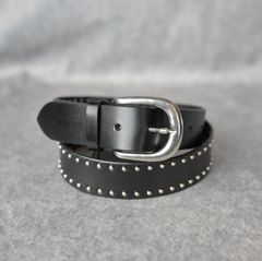Double Studs Leather Belt （BLACK） /  スタッズベルト （ブラック）