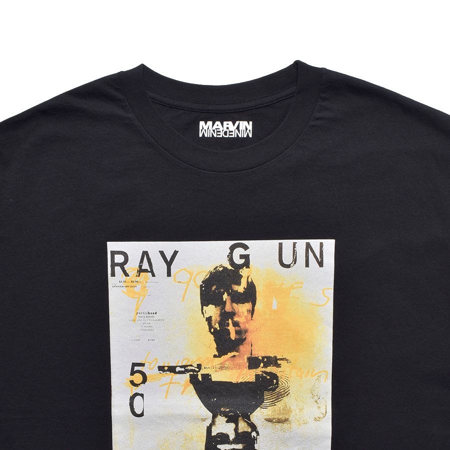 MARVIN × MINEDENIM “OASIS” Crewneck T-SH （BLACK） /  プリント Tシャツ カットソー （ブラック） MND-MRV003