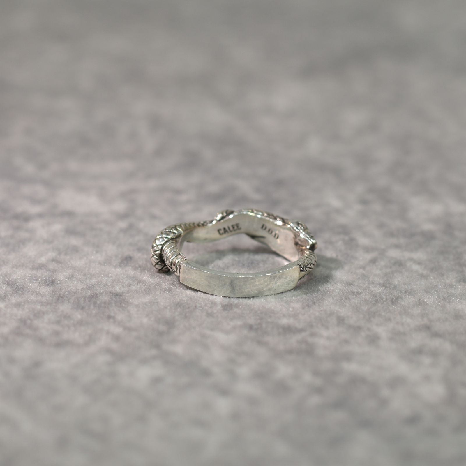× D.O.D SILVER SNAKE NARROW RING ＜EXCLUSIVE＞ (SILVER)｜× ディーオーディー スネーク ナローリング｜CL-25AW003JW EX