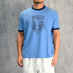 SHIRLEYS Ringerneck T-SH （BPT） /  リンガー プリントTシャツ （ブルー） 2503-4003