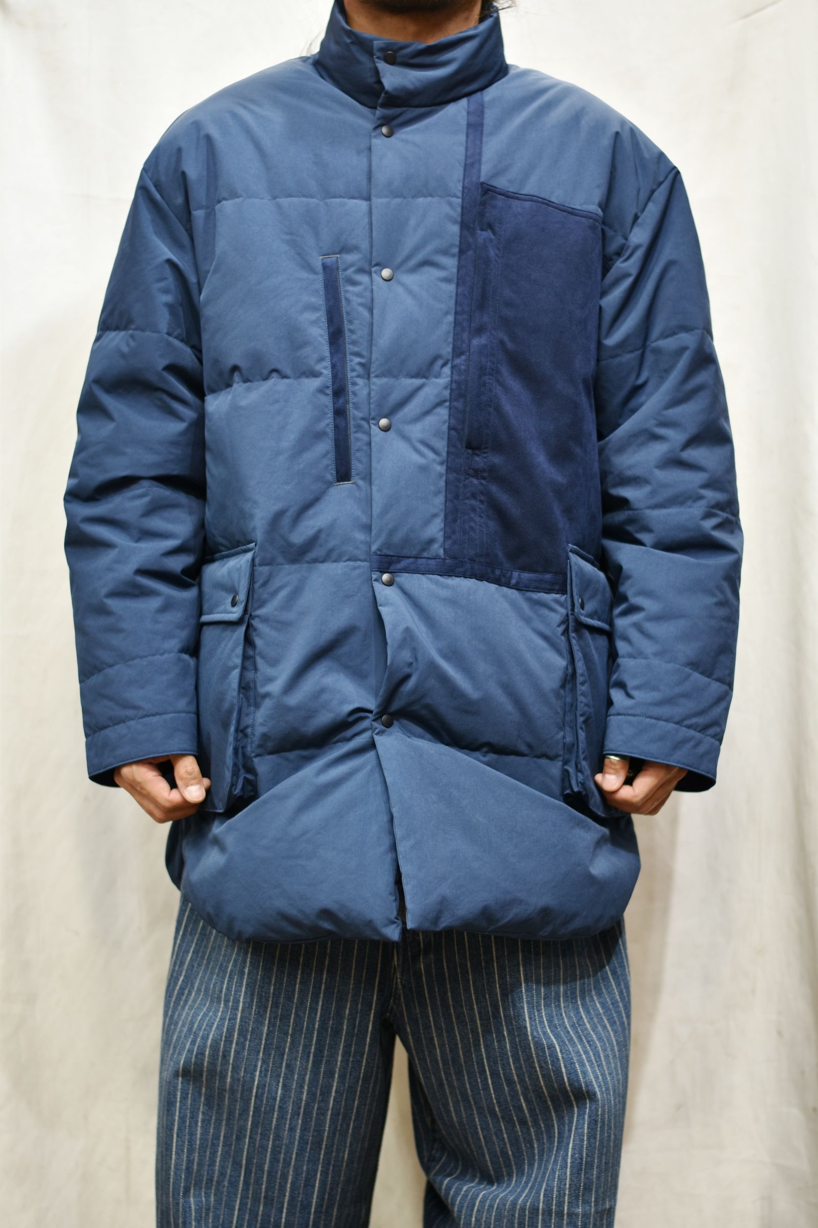 Porter Classic - WEATHER DOWN SHIRT JACKET -NAVY- | chord