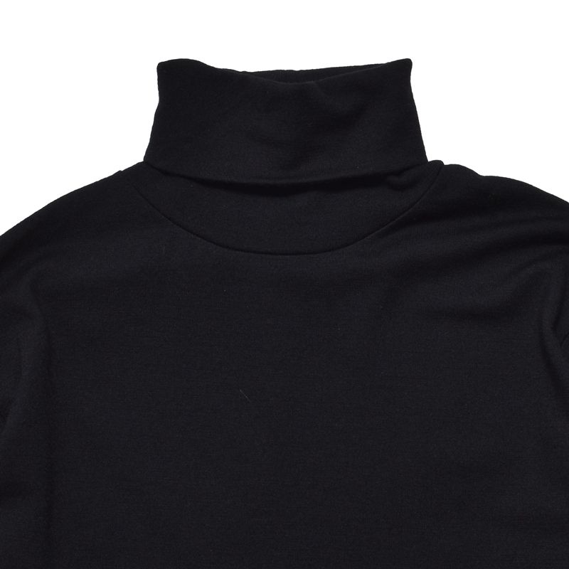 EF.Wool Turtle Neck L/S Pullover （BLK）｜ウールタートルネック｜MDFBF10403