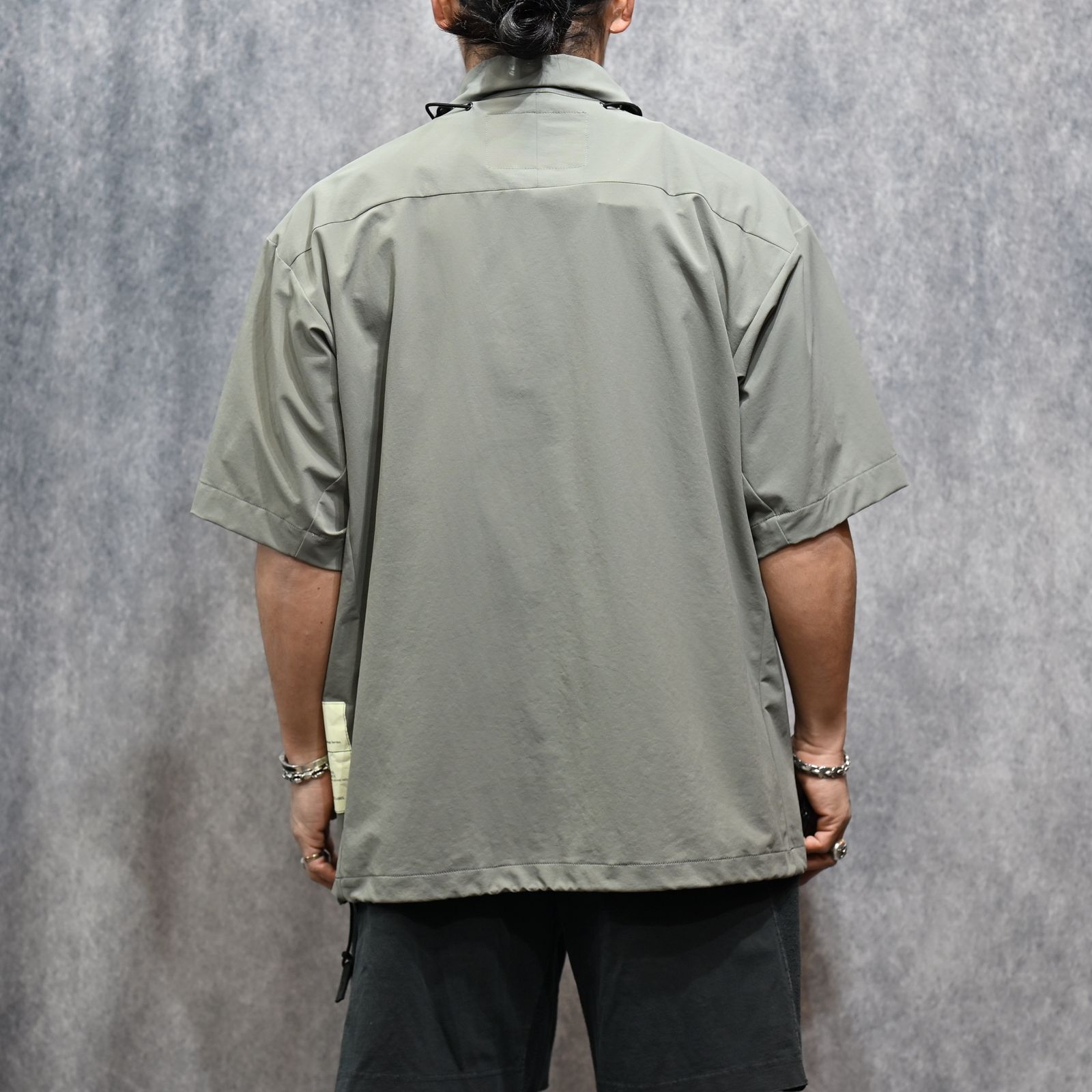 DRAWSTRING SHIRT （GRAY / グレー）｜半袖 シャツ｜9261-SH51-004